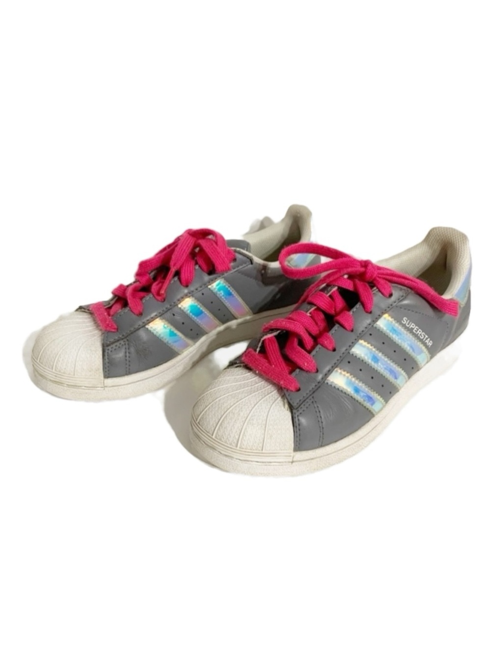 adidas Originals Superstar mi adidas Custom Grey Iridescent Sneakers Women’s 5.5